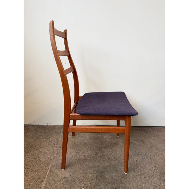 Wood Norwegian Teak Ladderback Dining Chairs - Set of 6 For Sale - Image 7 of 10