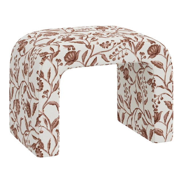 Lulu Waterfall Ottoman in Thea Blush For Sale