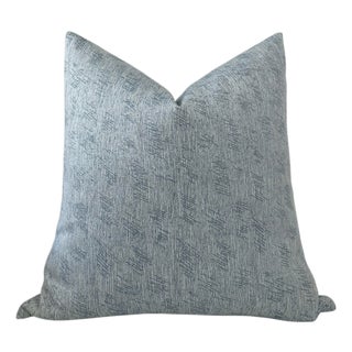 Thatched Performance Pillow Cover in Aqua For Sale