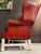 Mid-Century Modern Mid-Century Scandinavian-Made Chippendale-Style Leather Windback Chair For Sale - Image 3 of 11