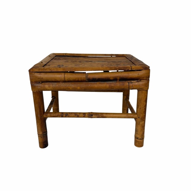 Chinoiserie Bamboo Tabletop Plant or Display Stand For Sale - Image 3 of 4