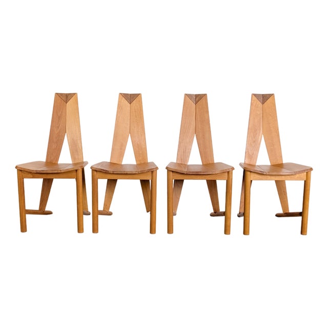 Vintage Beech Chairs by Søren Nissen & Ebbe Gehl, Set of 4 For Sale