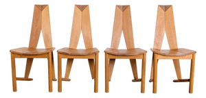 Vintage Beech Chairs by Søren Nissen & Ebbe Gehl, Set of 4