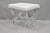 Contemporary Modern Lucite Acrylic X-Form White Vanity Bench Stool Seat For Sale - Image 15 of 15