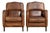 Vintage Industrial Sheepskin Lounge Chairs, Set of 2 For Sale
