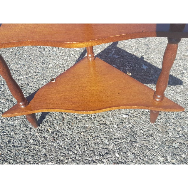 Late 20th Century Vintage Wood Corner Shelf or Trinket Display For Sale - Image 4 of 9