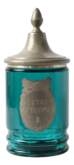 Mid-Century French Turquoise Glass Jar from Letain a La Rose, 1960s