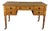 Antique 19th C. English Regency Maple & Oak Tooled Leather Top Partner's Desk For Sale