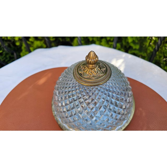 Art Deco Brass Ceiling Lamp, 1950s For Sale - Image 6 of 7