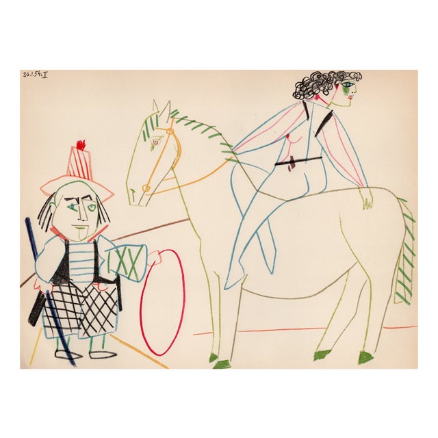 Pablo Picasso, Circus Rider (La cavalière et son valet), Nude, Lithograph, 1954 For Sale