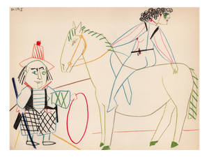 Pablo Picasso, Circus Rider (La cavalière et son valet), Nude, Lithograph, 1954