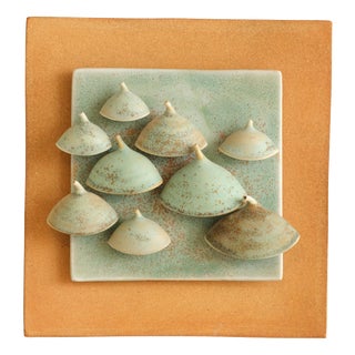 Swedish Ceramic Wall Plaque by Vivi Calissendorff, 1980s For Sale