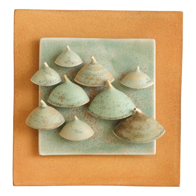 Swedish Ceramic Wall Plaque by Vivi Calissendorff, 1980s For Sale