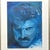 Vintage Signed Blue Expressionist Male Portrait Oil Painting For Sale In West Palm - Image 6 of 15
