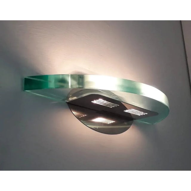 Mid 20th Century Beveled Glass Sconces by Fontana Arte - a Pair For Sale - Image 6 of 10