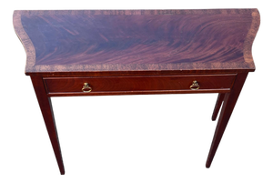 Late 20th Century Mahogany Inlaid Banded Console Table Tradition House