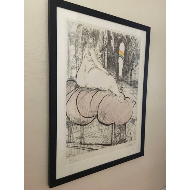 Modern Ralph Steadman, The Temple, Large Nude Woman with Rainbow Ralph Steadman For Sale - Image 3 of 6