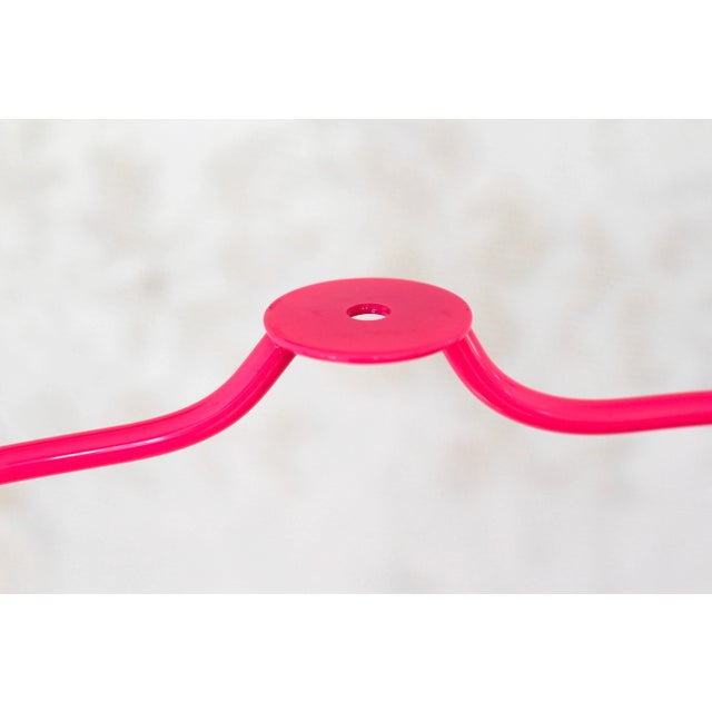 Newly powder coated in hot pink, this is a female mannequin, dress form or valet stand for Ikea designed by Ehlén...