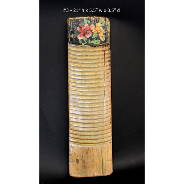 Wood Antique Hand Painted Washboard For Sale - Image 7 of 12