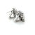 Mid 20th Century 4.34 Carat Radiant Cut Diamond and Sapphire Stud Earrings, Pair For Sale - Image 4 of 9