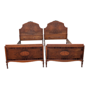 Matching Pair of Vintage French Style Twin Bedframes