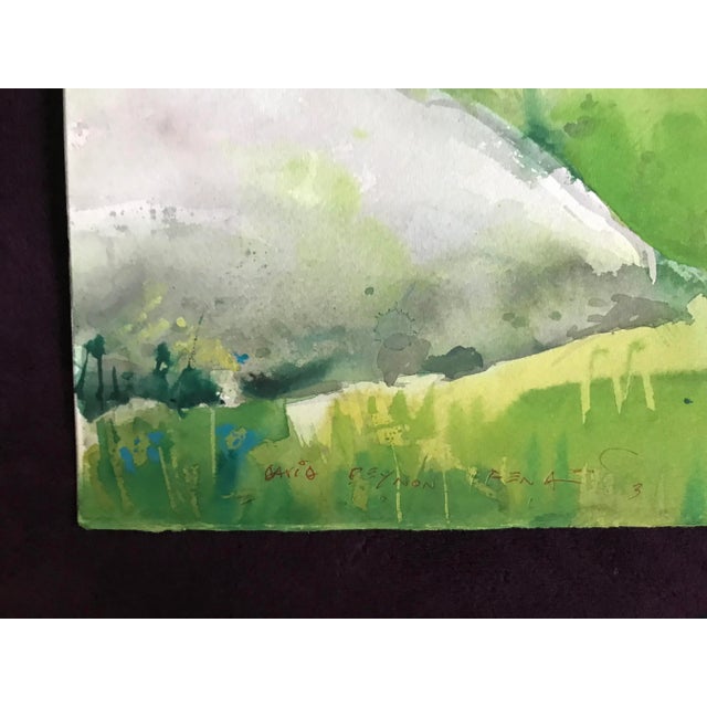 2010s Three Children Making Plans on Summer Vacation Original Watercolor For Sale - Image 5 of 5