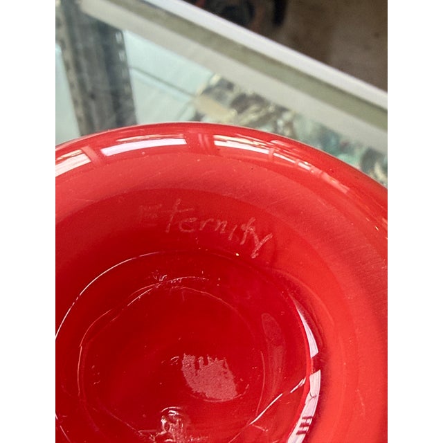 Michael Sosin Signed Kanji Art Glass Vase Vessel For Sale In Charleston - Image 6 of 7
