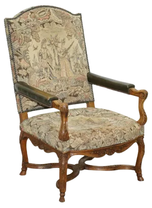 19th Century French Embroidered Armchair