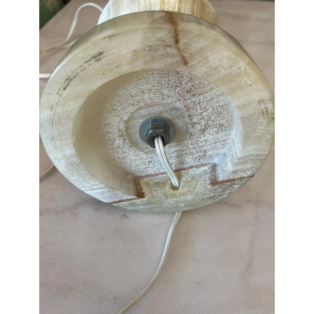 1950s Italian Carved Onyx Lamps - a Pair For Sale - Image 10 of 12