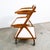 Brown 1960s Mid Century Danish Modern Serving Cart Italian Bar Tray Trolley Rolling White For Sale - Image 8 of 12