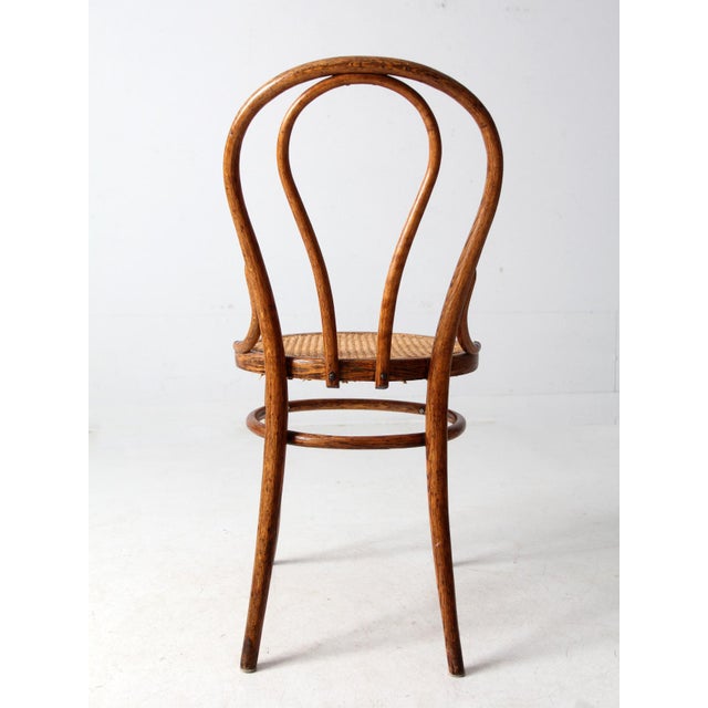 Wood Vintage Bentwood Cane Seat Chair For Sale - Image 7 of 10