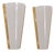 Italian Sconces Brass Acrylic Glass Wall Lights in the style Stilux, 1970s, Set of 2 For Sale