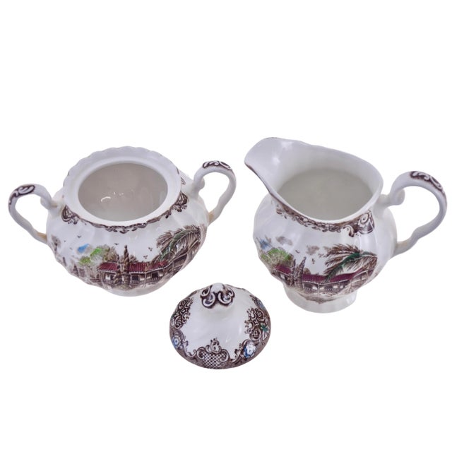 English Johnson Bros. English Heritage Hall Cream & Sugar – 2 PCS For Sale - Image 3 of 4