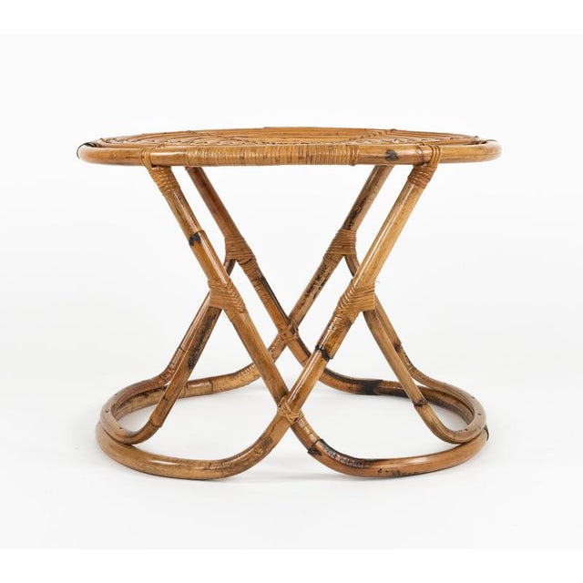 Wood Mid-Century Modern Coffee Table in Bamboo and Rattan by Tito Agnoli, Italy, 1960s For Sale - Image 7 of 13