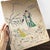 Very unique French Art Deco hand-embroidered silk panel depicting La Belle au Bois Dormant (Sleeping Beauty) Dimensions:...