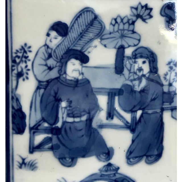 1940’s Chinese Export Chinoiserie Porcelain Tea Caddy For Sale In Birmingham - Image 6 of 9
