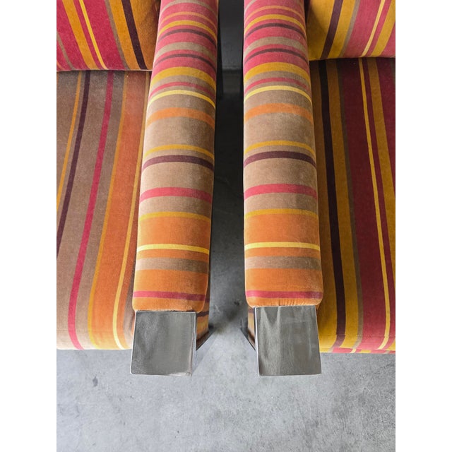 Pair of Milo Baughman Cube Chrome Lounge Chairs For Sale - Image 10 of 10
