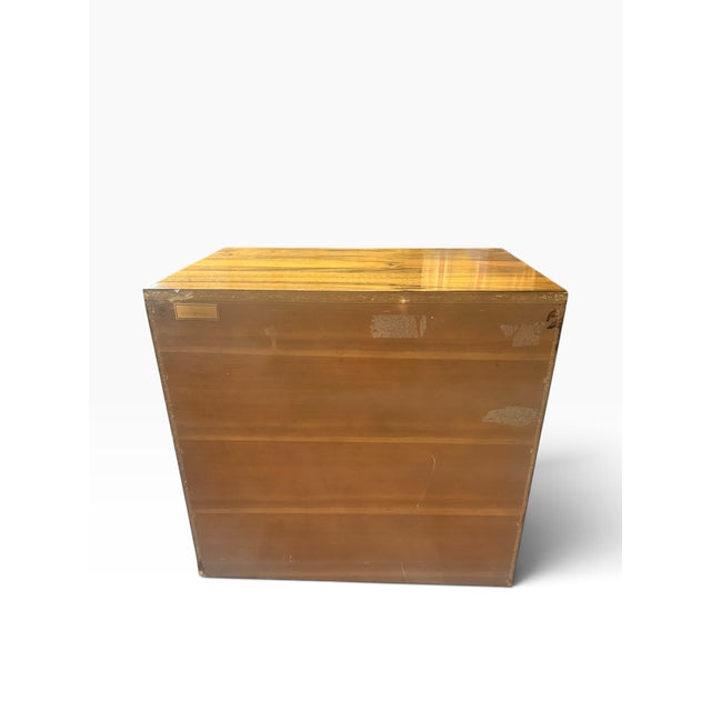 Late 20th Century Vintage Mastercraft Grand Rapids Brass-Banded Walnut Nightstand / End Table, 1970s For Sale - Image 5 of 15