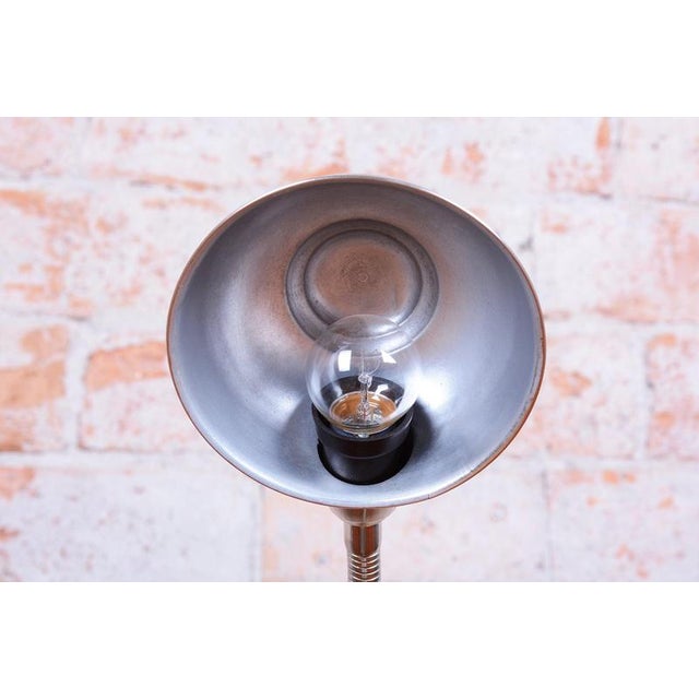 Czech Bauhaus Table Lamp in Chromed Steel and Aluminium by J. Vorel, 1930s For Sale - Image 6 of 14