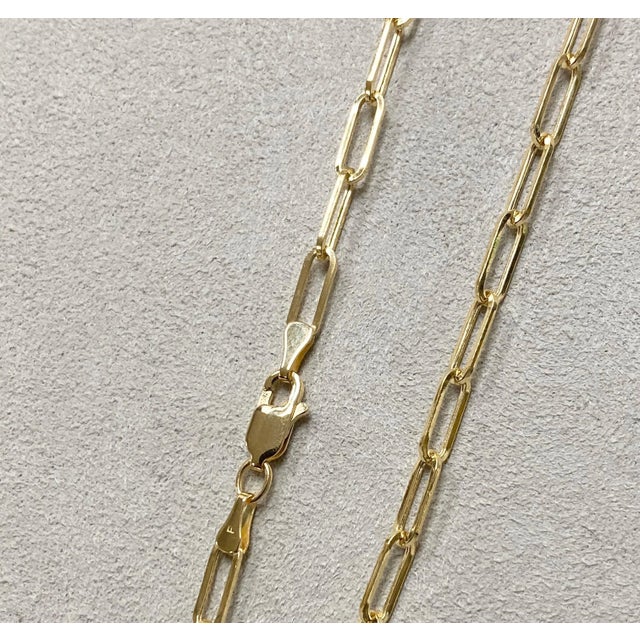 Created in 18 karat yellow gold 30 inch length Weight 14 grams approx. 18 karat yellow gold lobster clasp Chain can be...