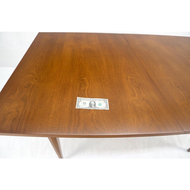 American Walnut Mid Century Danish Modern Style 1x18" Leaf Dining Table For Sale - Image 10 of 12
