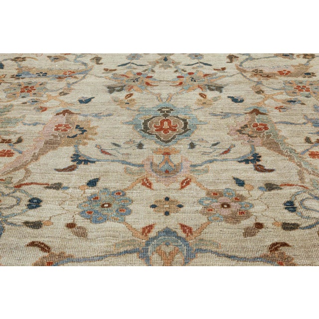 Beige Traditional-Style Sultanabad Soft Beige Rug "Eden Mist" by Doris Leslie Blau For Sale - Image 8 of 8
