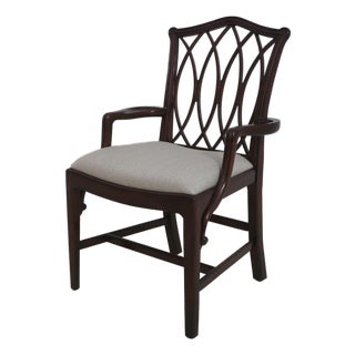 Theodore Alexander Chippendale Mahogany Armchair For Sale