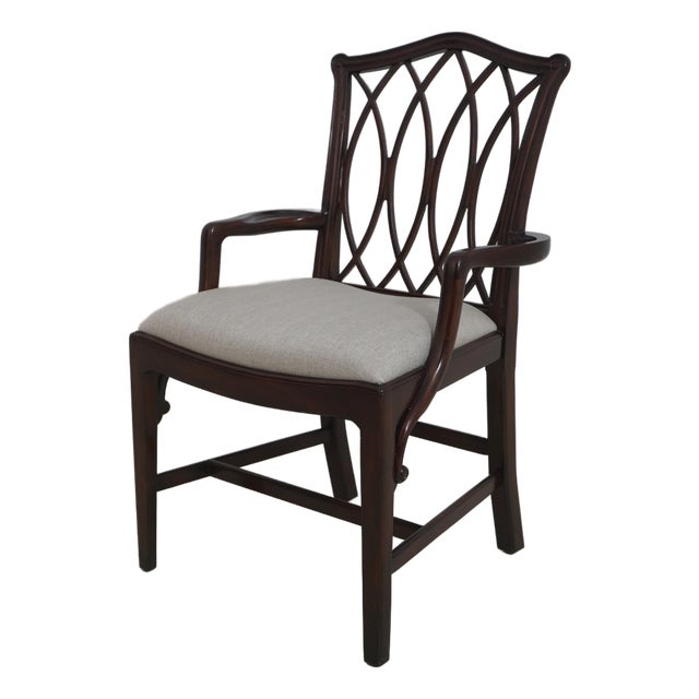 Theodore Alexander Chippendale Mahogany Armchair For Sale