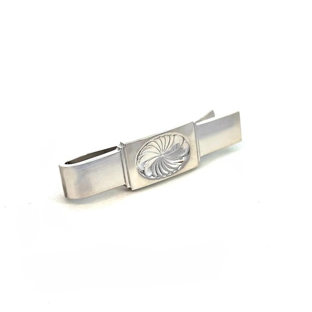 Contemporary 1990s Georg Jensen Estate Money Clip Tie Clip Silver For Sale - Image 3 of 12