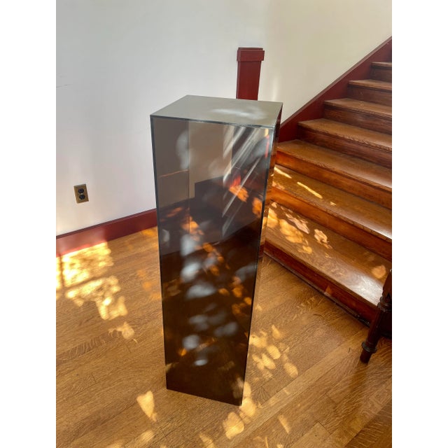 Vintage 1970s Black Lucite Pedestal For Sale In Los Angeles - Image 6 of 13