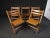 Mid-Century Modern Set of Five Vintage Slat Chairs For Sale - Image 3 of 7