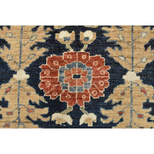 Blue Ziegler Rug 9’1” X 12’3” Blue Wool Traditional Hand-Knotted Oriental Carpet For Sale - Image 8 of 12