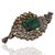 Gemstone Handcrafted Peacock Motif Brooch Pendant With Multi Gems and Diamonds For Sale - Image 7 of 14