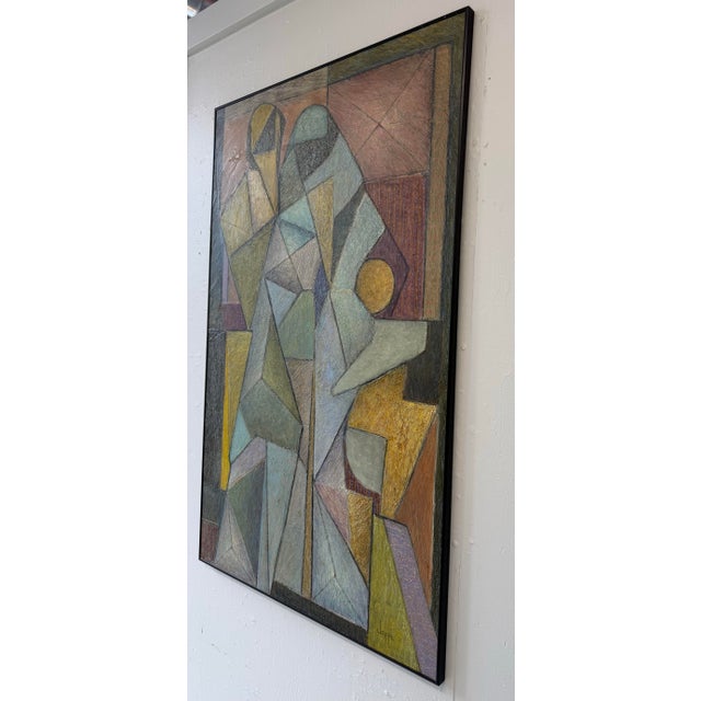 Abstract Vintage Abstract Family Portrait Painting For Sale - Image 3 of 12